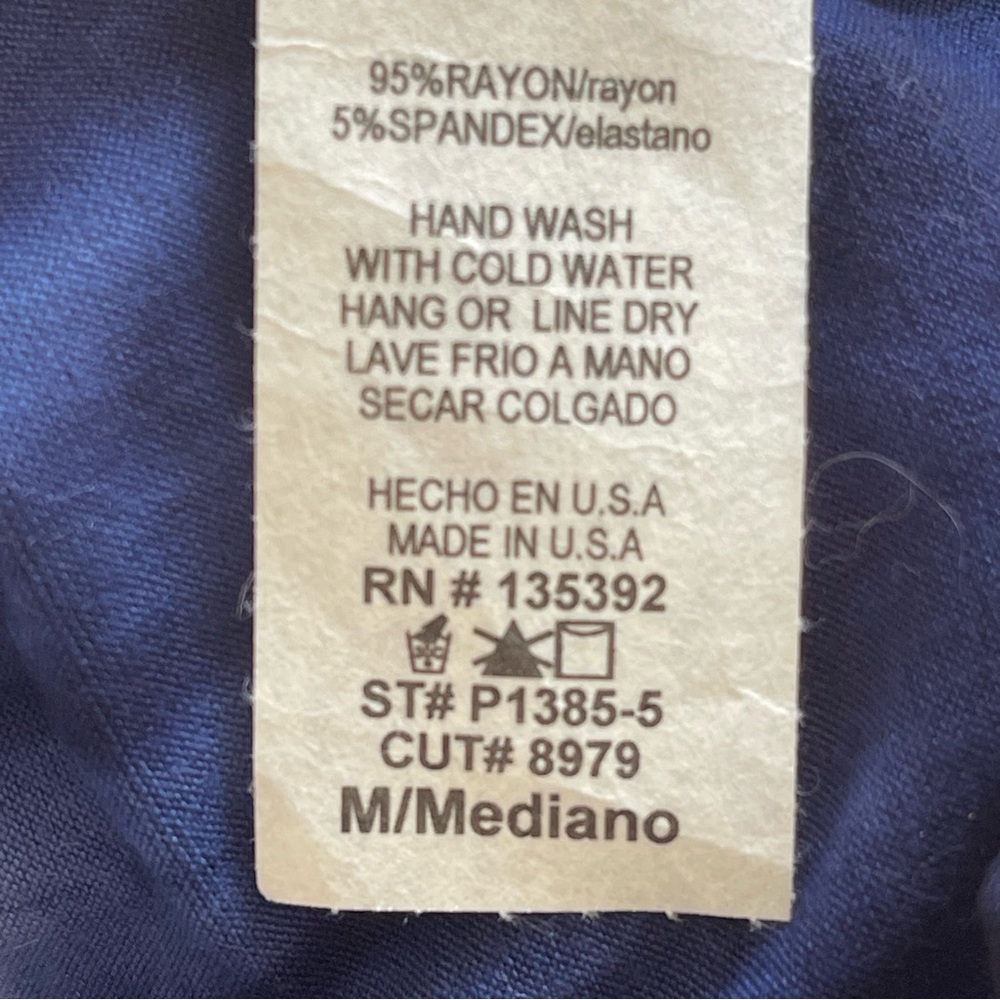 ❌SOLD❌  S-Twelve    Palazzo Pants, Blue & White TieDyed   Size Medium     NWT - Picture 8 of 8